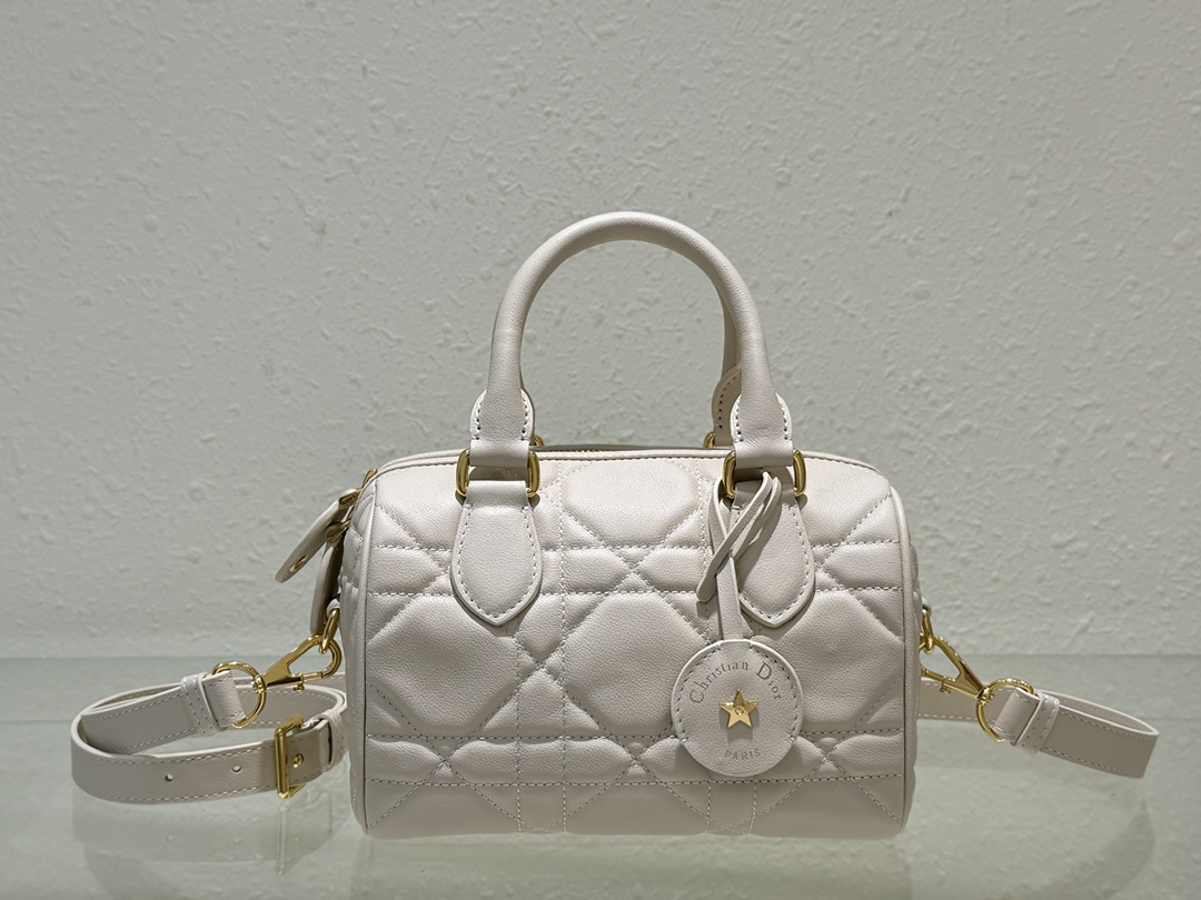 Dior Groove 20 Bag White Macrocannage Calfskin